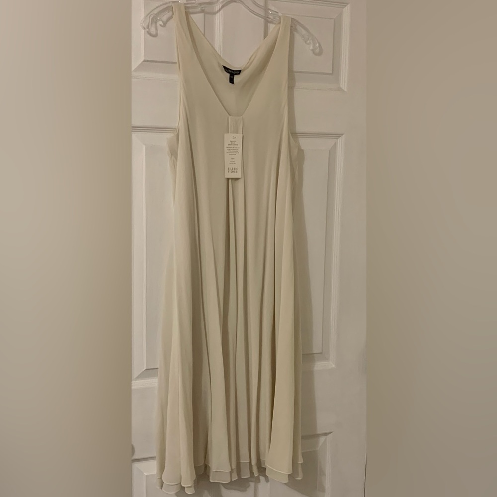 ❣️BRAND NEW WITH TAGS❣️ SHEER SILK GEORGETTE DRESS 👗 BY EILEEN FISHER.